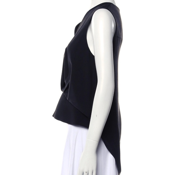 ALEXANDER WANG SILK V-NECK CROP TOP LONG BACK HOOK BACK CLOSURE SIZE M US 6 - Picture 2 of 4